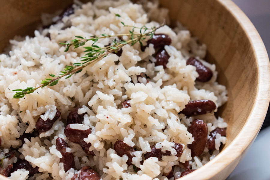 Caribbean style rice & peas